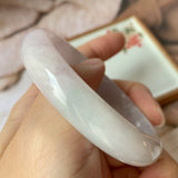 53.9mm A-Grade Natural Lavender Jadeite Modern Round Bangle No.330065