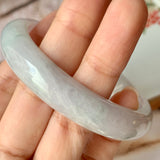 53.9mm A-Grade Natural Lavender Jadeite Modern Round Bangle No.330065