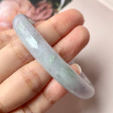 55.4mm A-Grade Natural Lavender Jadeite Modern Round Bangle No.152835