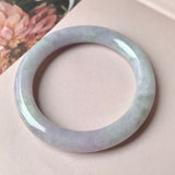 55.5mm A-Grade Natural Lavender Jadeite Traditional Round Bangle No.152829