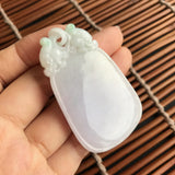 A-Grade Type A Natural Jadeite Jade Lavender Green Dragon Pendant No.170070