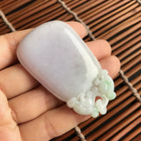A-Grade Type A Natural Jadeite Jade Lavender Green Dragon Pendant No.170070