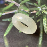 16mm A-Grade Natural Faint Green Jadeite Ring Band No.220574