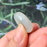 SOLD OUT: 16mm A-Grade Natural Faint Green Jadeite Ring Band No.220574