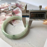 57.9mm A-Grade Natural Floral Jadeite Modern Round Bangle No.330033