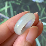 SOLD OUT: 16mm A-Grade Natural Faint Green Jadeite Ring Band No.220574