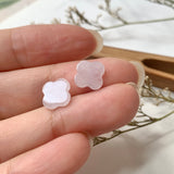 3.40ct A-Grade Natural Lavender Jadeite Clover Pair No.180372