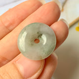A-Grade Natural Yellowish Green Jadeite Donut No.220578
