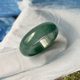 18.1mm A-Grade Natural Greenish Blue Jadeite Ring Band No.162126