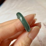 SOLD OUT: 18.1mm A-Grade Natural Greenish Blue Jadeite Ring Band No.162127