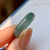 18.1mm A-Grade Natural Greenish Blue Jadeite Ring Band No.162128