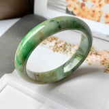 SOLD OUT: 58.7mm A-Grade Natural Multi-Colour Jadeite Modern Round Bangle No.330021