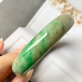 58.7mm A-Grade Natural Multi-Colour Jadeite Modern Round Bangle No.330021