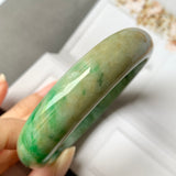 SOLD OUT: 58.7mm A-Grade Natural Multi-Colour Jadeite Modern Round Bangle No.330021