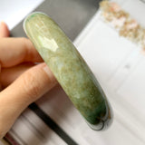 SOLD OUT: 58.7mm A-Grade Natural Multi-Colour Jadeite Modern Round Bangle No.330021