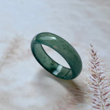 18mm A-Grade Natural Greenish Blue Jadeite Ring Band No.162129