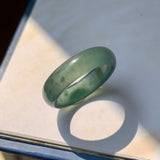 18mm A-Grade Natural Greenish Blue Jadeite Ring Band No.162129