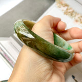 SOLD OUT: 58.7mm A-Grade Natural Multi-Colour Jadeite Modern Round Bangle No.330021