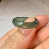 18mm A-Grade Natural Greenish Blue Jadeite Ring Band No.162129