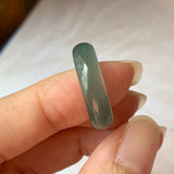 18mm A-Grade Natural Greenish Blue Jadeite Ring Band No.162129