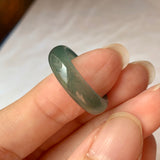 18mm A-Grade Natural Greenish Blue Jadeite Ring Band No.162129