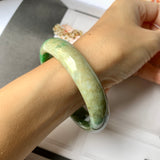 SOLD OUT: 58.7mm A-Grade Natural Multi-Colour Jadeite Modern Round Bangle No.330021