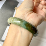 58.7mm A-Grade Natural Multi-Colour Jadeite Modern Round Bangle No.330021