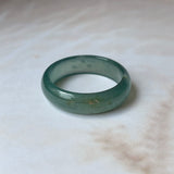 18mm A-Grade Natural Greenish Blue Jadeite Ring Band No.162129