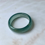 18mm A-Grade Natural Greenish Blue Jadeite Ring Band No.162129