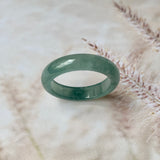 19mm A-Grade Natural Greenish Blue Jadeite Ring Band No.162130