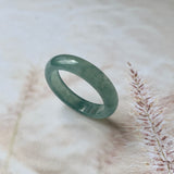 19mm A-Grade Natural Greenish Blue Jadeite Ring Band No.162130