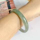 SOLD OUT: 55.9mm A-Grade Jadeite Modern Oval Bangle No.330016