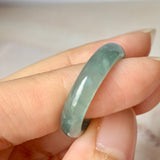 19mm A-Grade Natural Greenish Blue Jadeite Ring Band No.162130