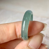 19mm A-Grade Natural Greenish Blue Jadeite Ring Band No.162130