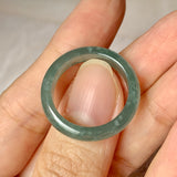 19mm A-Grade Natural Greenish Blue Jadeite Ring Band No.162130