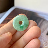 A-Grade Natural Imperial Green Jadeite Donut Pendant No.171923