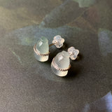 Highly Icy A-Grade Natural Jadeite Calabash Stud Earring No.180027