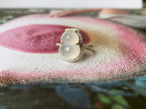 15.9mm Icy A-Grade Natural Jadeite Bespoke Calabash Ring No.162133
