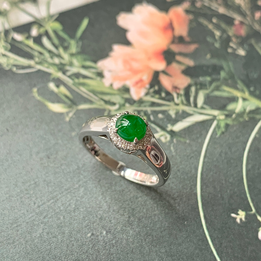 15mm A-Grade Natural Imperial Green Jadeite Bespoke Ring Band No.161434
