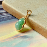 SOLD OUT: A-Grade Natural Green Jadeite Calabash Charms No.170699