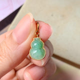 SOLD OUT: A-Grade Natural Green Jadeite Calabash Charms No.170699