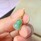 SOLD OUT: A-Grade Natural Green Jadeite Calabash Charms No.170699