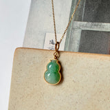 SOLD OUT: A-Grade Natural Green Jadeite Calabash Charms No.170699