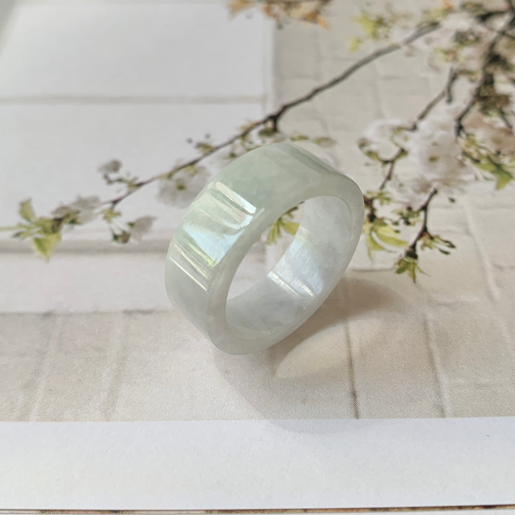18.1mm A-Grade Natural Jadeite Ring Band No.220553