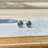 Icy A-Grade Natural Blue Jadeite MINI.malist Earring No.180468