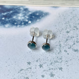 Icy A-Grade Natural Blue Jadeite MINI.malist Earring No.180468