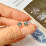 Icy A-Grade Natural Blue Jadeite MINI.malist Earring No.180468