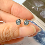 Icy A-Grade Natural Blue Jadeite MINI.malist Earring No.180468