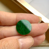 SOLD OUT: 3.85cts A-Grade Natural Imperial Green Jadeite Circle Piece No.130204