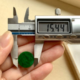 SOLD OUT: 3.85cts A-Grade Natural Imperial Green Jadeite Circle Piece No.130204